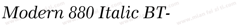 Modern 880 Italic BT字体转换